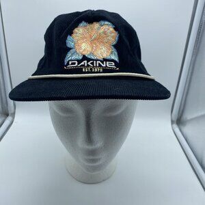 Dakine Black Corduroy Hat Cap Strap-back Logo Streetwear